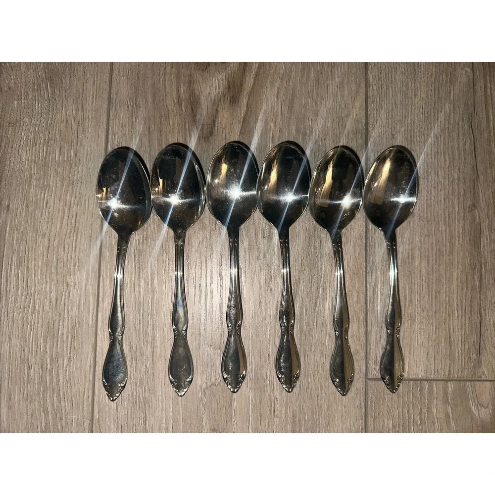 ONEIDA USA STAINLESS FLATWARE BERKELEY SQUARE 6 OVAL PLACE SOUP SPOONS 6 3/4